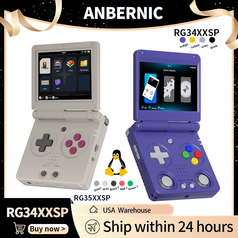 Gaming Console All In One - Anbernic RG34XXSP RG35XXSP 플립 휴대용 게임