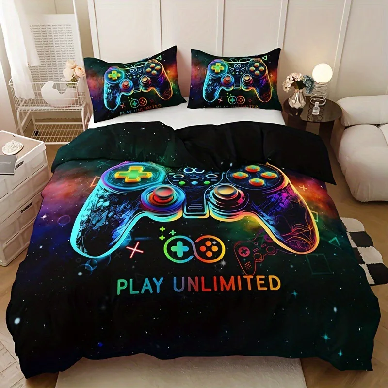 Gaming Console All In One - 게임 콘솔 이불 커버 세트 (남아/여아/아동용)