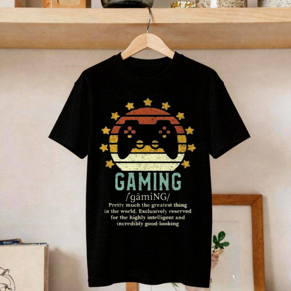 재미있는 게임 정의 티셔츠 빈티지 콘솔 비디오 게임 플 - Gaming Console Definition 리뷰 및 가격