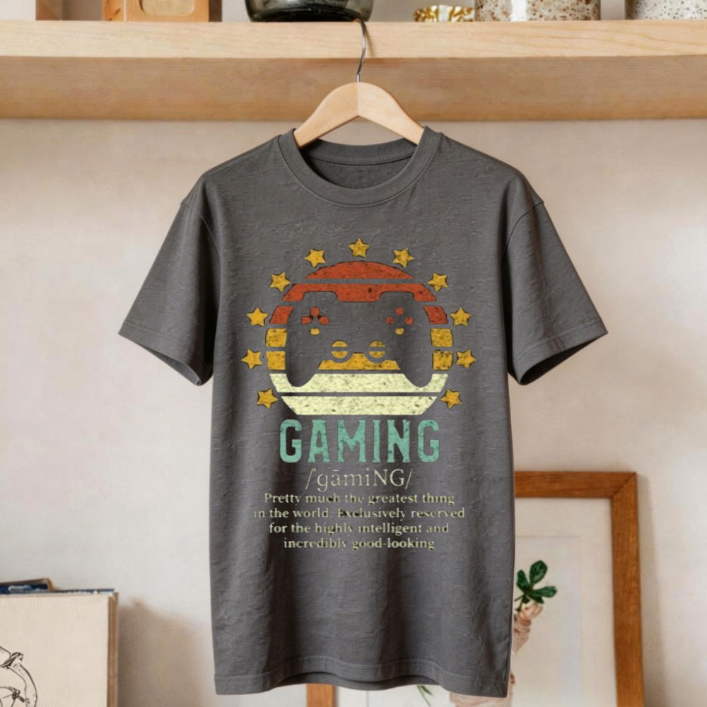 재미있는 게임 정의 티셔츠 빈티지 콘솔 비디오 게임 플 - Gaming Console Definition 리뷰 및 가격