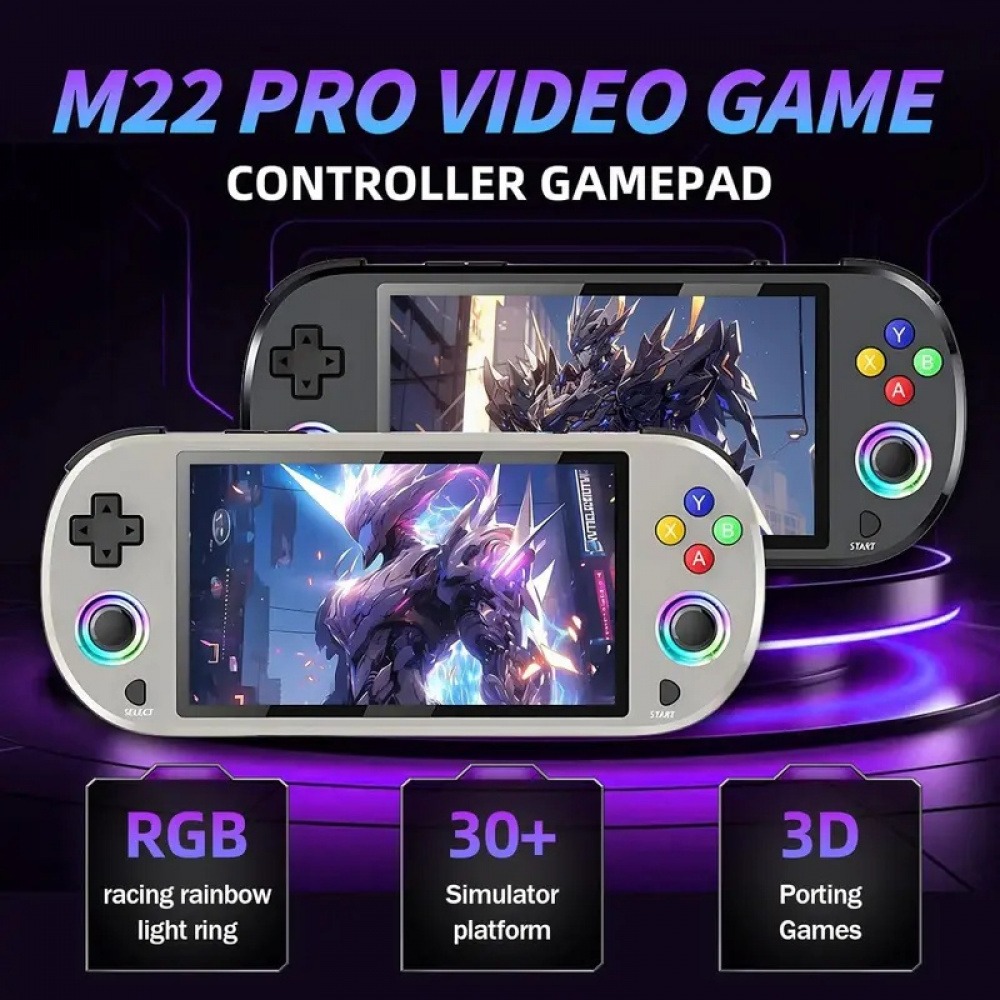 새로운 M22 Pro 레트로 휴대용 게임 콘솔 3000 - Q21 Gaming Console 리뷰 및 가격