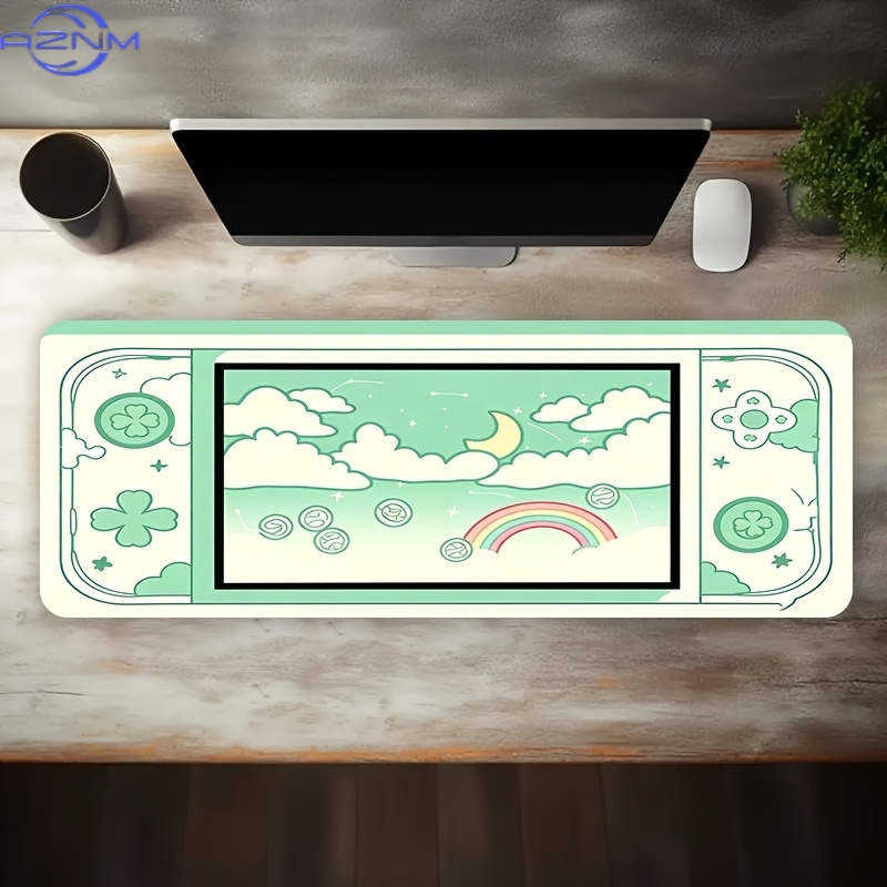 1pc 대형 사이즈 e스포츠 게임용 마우스 패드, 연두 - Gaming Console Cloud 리뷰 및 가격