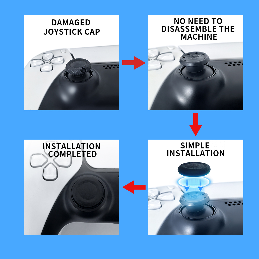 PS5/PS4 컨트롤러용 2-6개 논슬립 엄지 그립 캡 - Gaming Console Repair 리뷰 및 가격